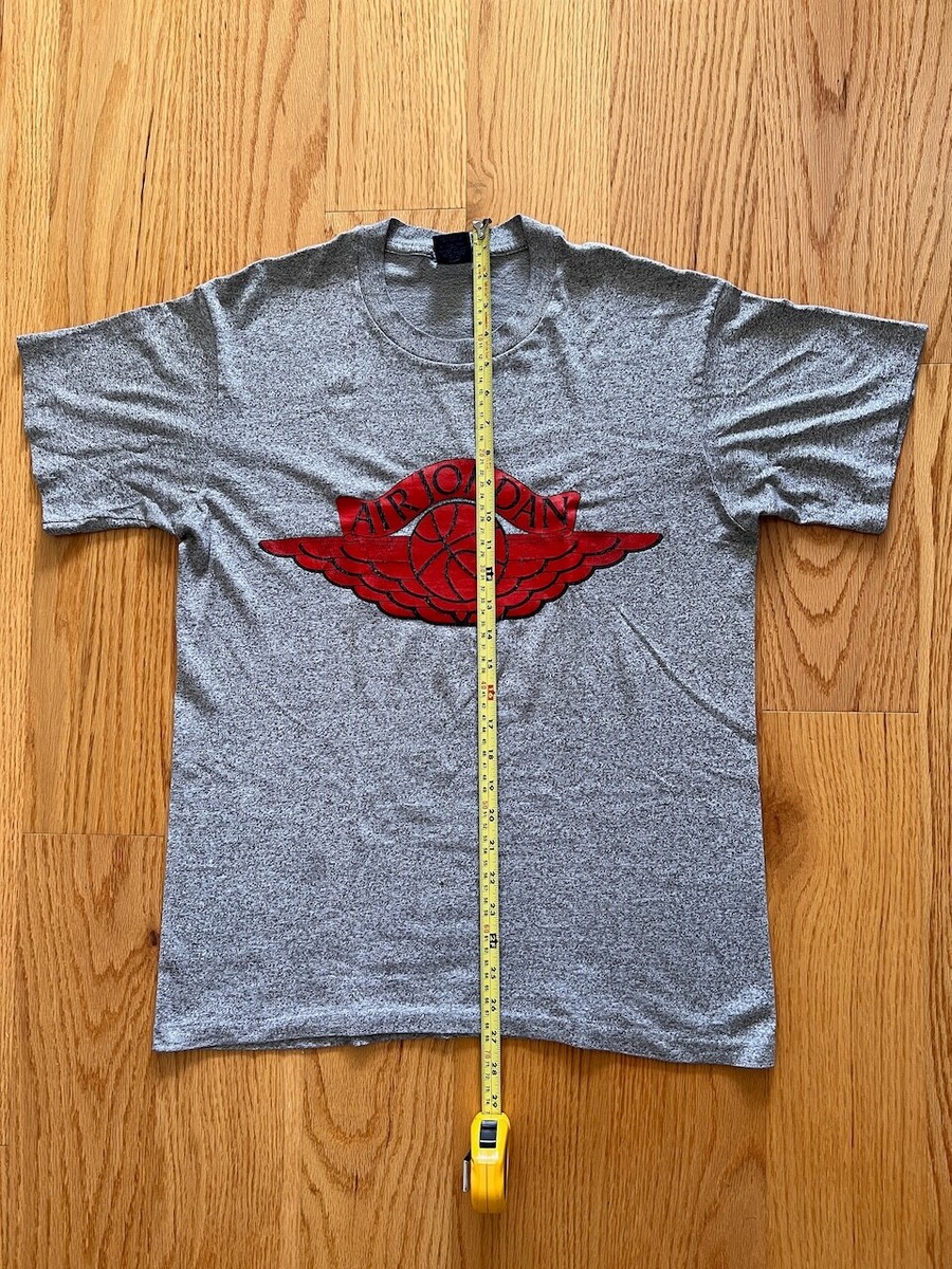 Rare Vintage Nike Air Jordan Wings T Shirt Gray XL | eBay