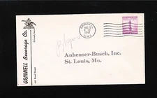 Grinnel Beverage Co Budweiser Eagle Logo 1942 Iowa Cover Anheuser Busch Beer 7s