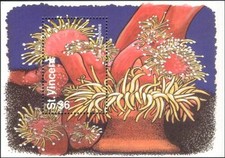 St Vincent 1995 Sea Anemones/Marine Animals/Nature/Conservation 1v m/s (n13288j)