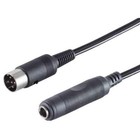 Audio Stereo AUX Adapter Würfelstecker DIN 5pol zu Klinkenbuchse 3pol 6,3mm 0,2m