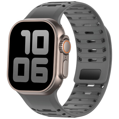 Rugged Sport Magnetic Silicone Band For iWatch Band Series 123 42/44/45/46/49mm
