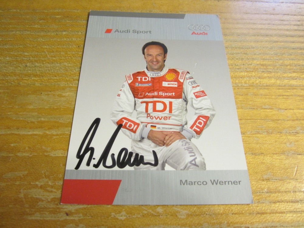 Marco Werner Driver Autographed Signed 4X5.75 Photo Formula Three Le Mans Racing