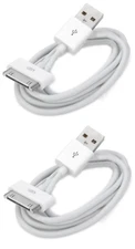 2x 30-Pin To USB Charge Sync Cable Charger for iPhone 3G 4 4s ipod Ipad