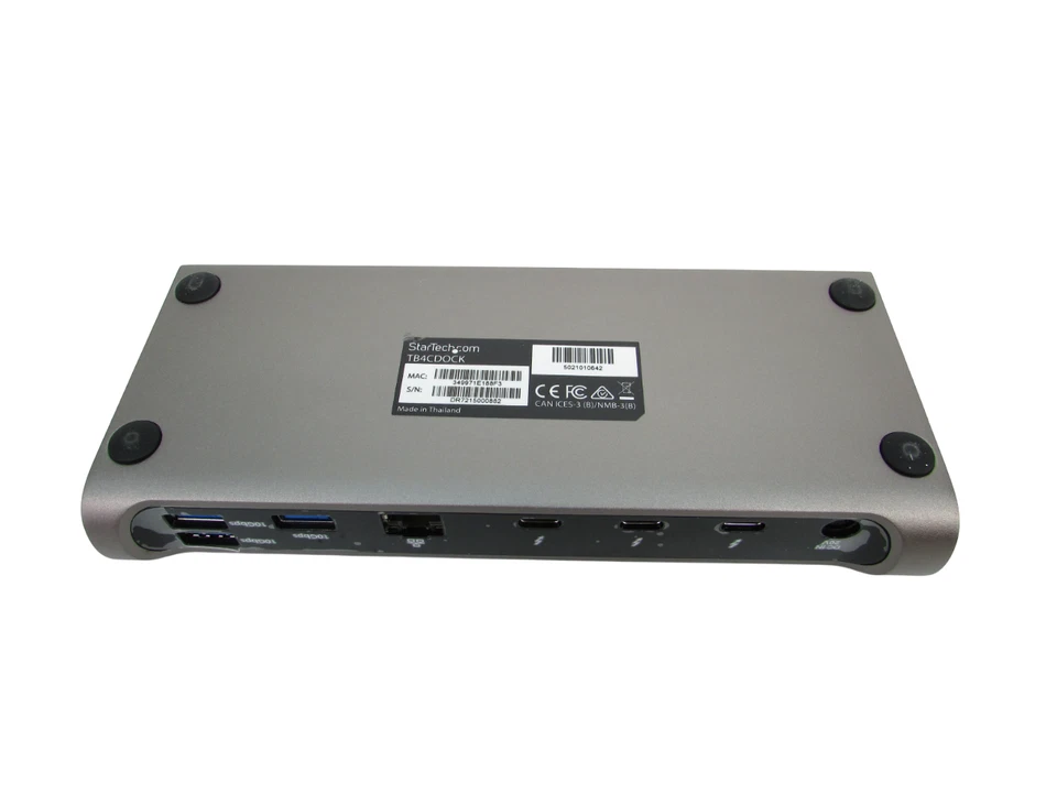 Unused Startech TB4CDOCK Thunderbolt 4 Docking Station 96W Dual Monitor 4k No AC - Image 3 of 4