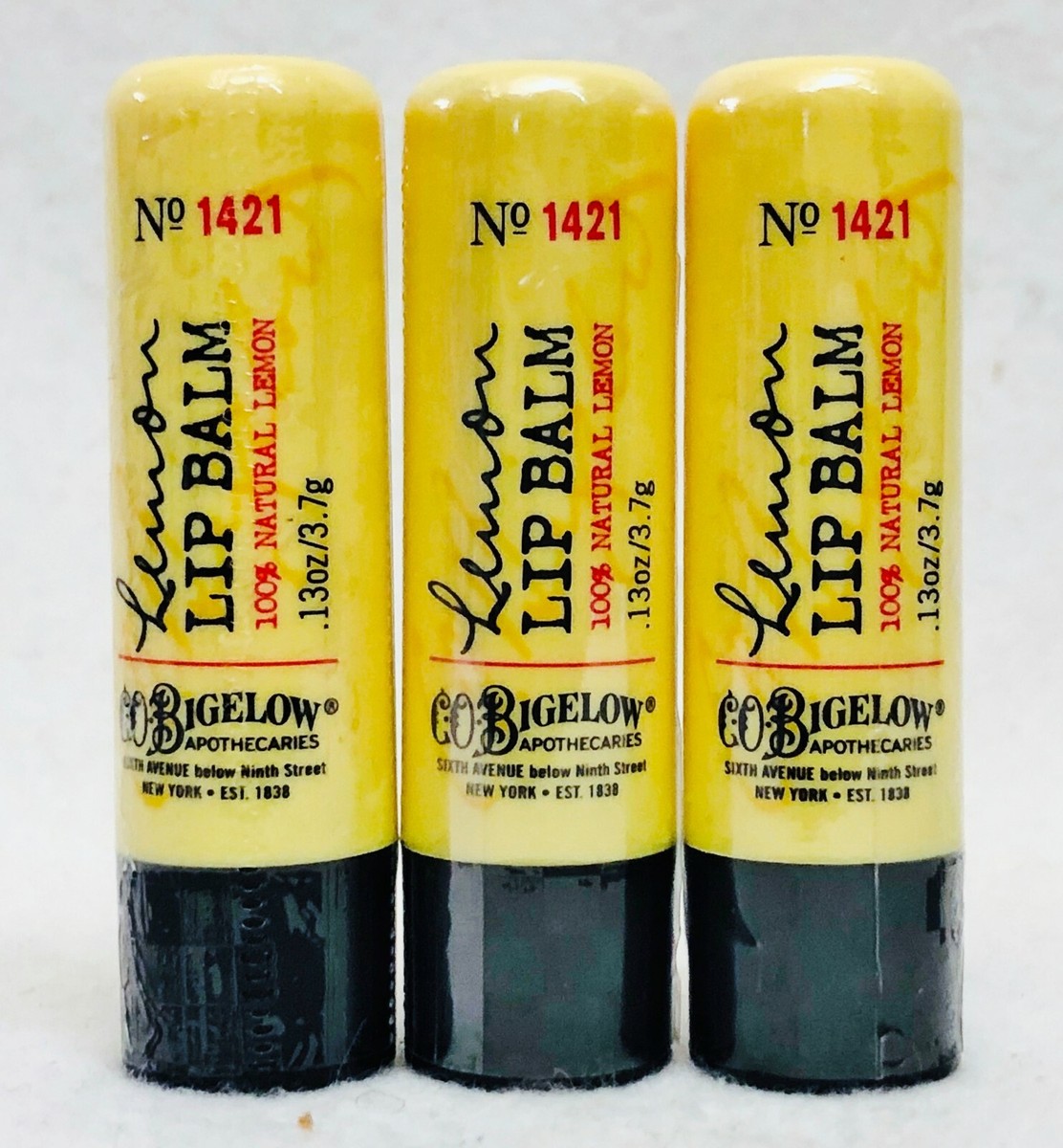 3 Bath & Body Works CO Bigelow LEMON Lip Balm Stick Chap Natural Lemon 3.7g  | eBay