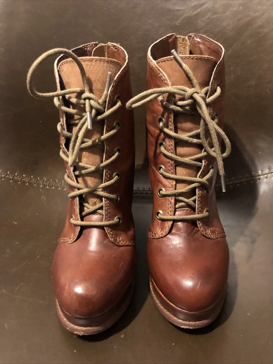 steve madden brown wedge boots