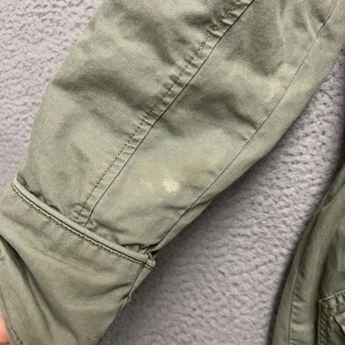 Gap Kids Parka Jacket Girls Large Green Full Zip Faux Fur Lined Trim Waist Cinch - Picture 9 of 12