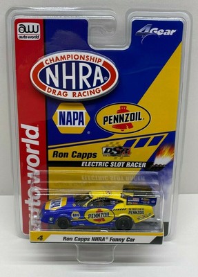 Auto World NHRA Funny Cars-4 Gear-Release 24-Ron Capps-Napa Auto Parts 2020 Dodge Funny Car Scale Slot Car