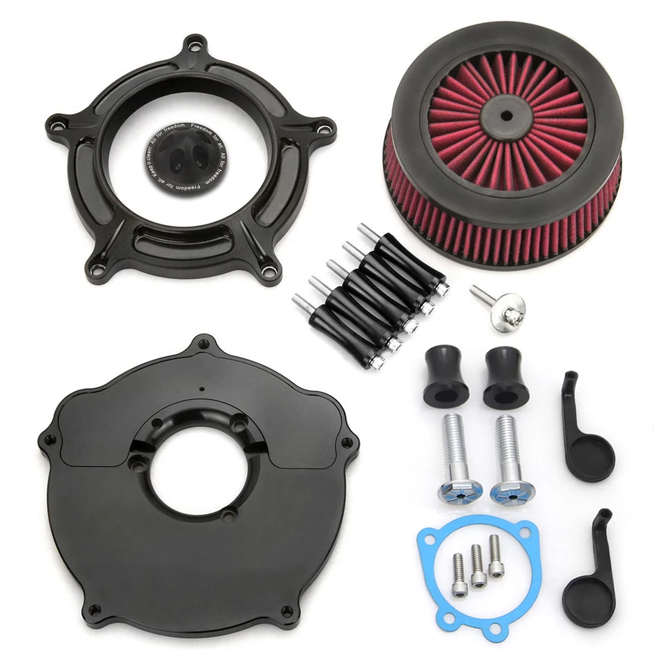 Spike Ops Black Air Breather Filter For Harley Forty Eight XL1200X Dark 10-14 - Image 2 of 4