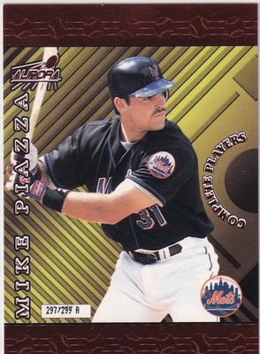 MIKE PIAZZA /299 PACIFIC AURORA COMPLETE PLAYERS NEW YORK METS #6A 1999 99
