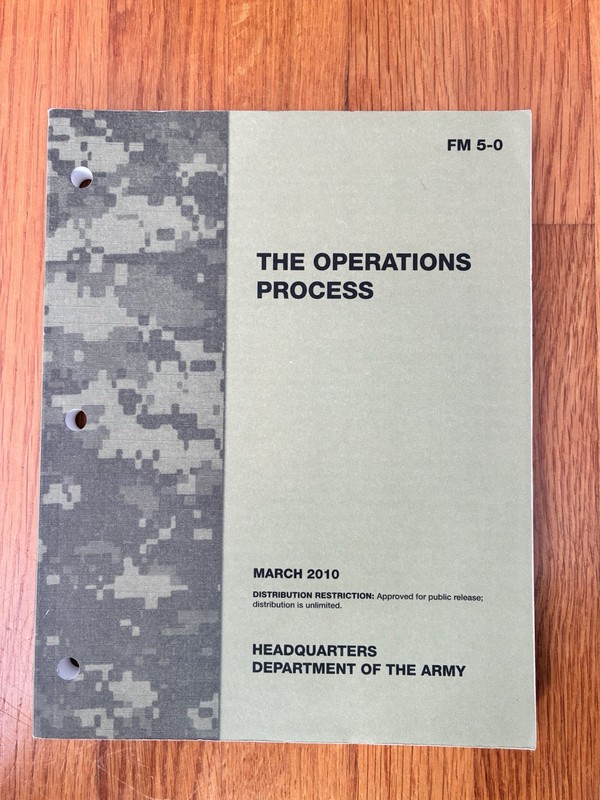 US ARMY The Operations Process Book March 2010 FM 5-0 Military