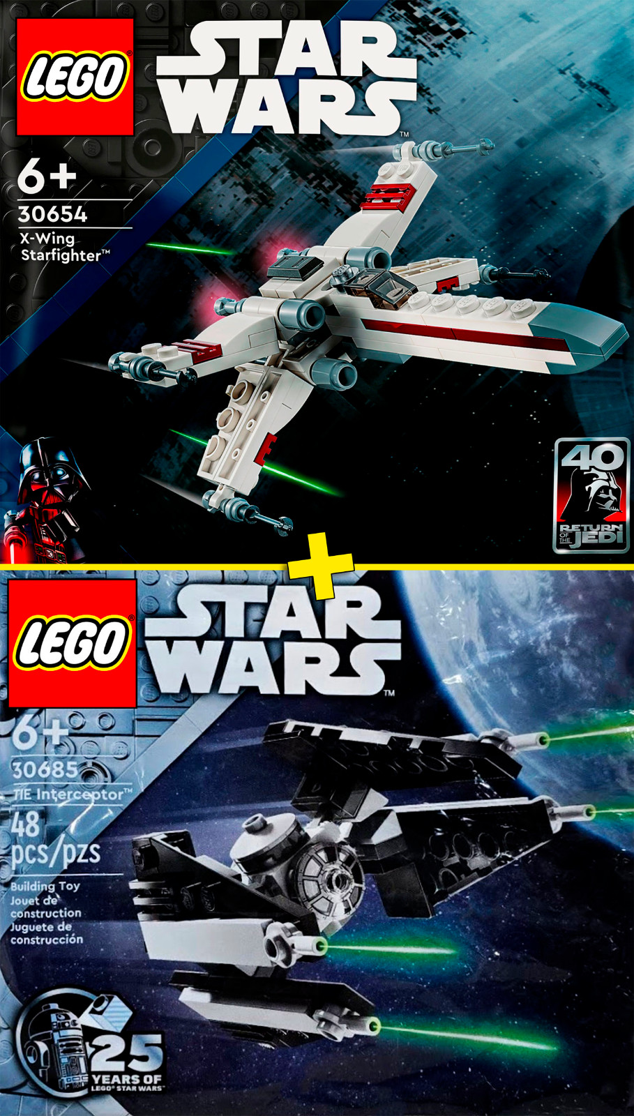 LEGO Star Wars 30685 et 30654 Tie Interceptor avec X-Wing Starfighter