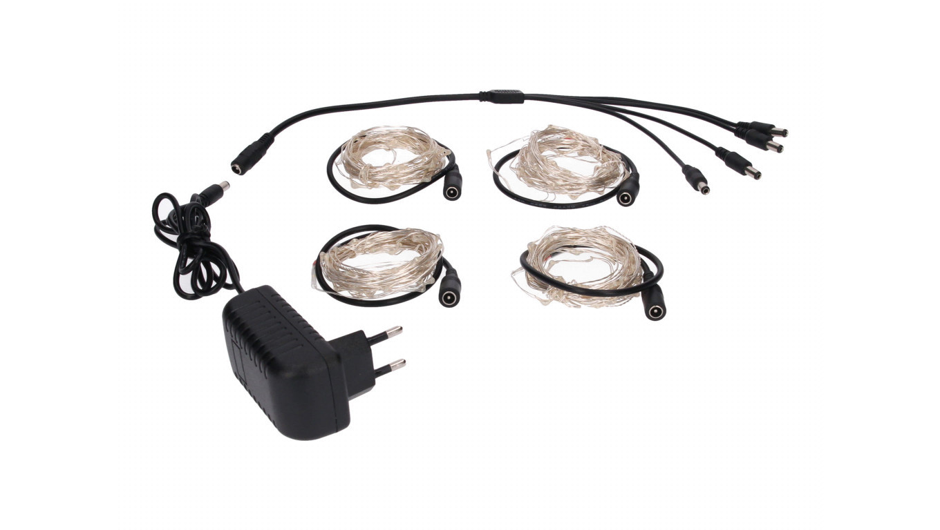 Светодиодные лампы zewnętrzne ŽEZKI 230V 4x5m 4X50LED niebieskie