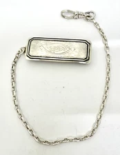 Antique Marsh Sterling Silver Watch Fob / Chain