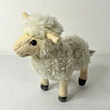 HANSA White Sheep Lamb 7" Plush Soft Realistic Stuffed Animal Posable Toy 2012
