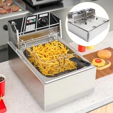 Fritteuse Edelstahl Kaltzone Fritöse Profi Elektro Friteuse 10L/20L Öl-Friteuse