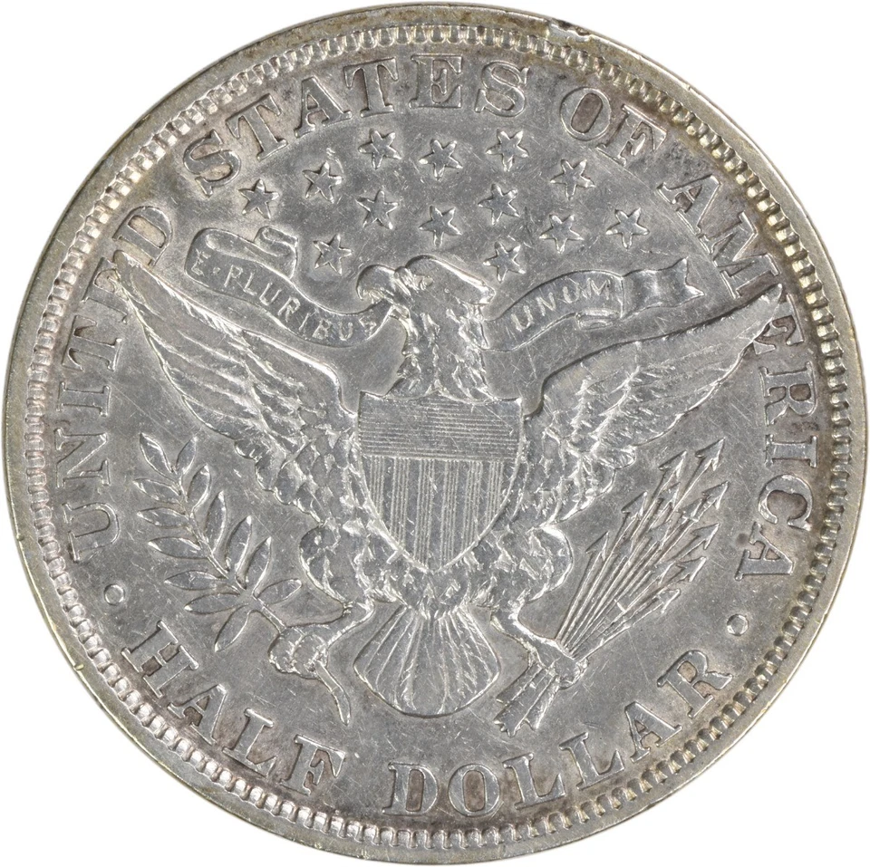 1897 Barber Silver Half Dollar EF Uncertified #107 - Image 2 of 2