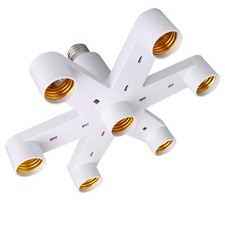 E26/E27 7 in 1 Light Bulb Socket Splitter Adapter, Standard LED Bulbs Lamp Base