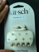 Kitsch Rhinestone Cloud Hair Claw Clip Recycled Plastic White Universal Fit