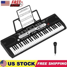 61 Key Electric Keyboard Piano w/ Mic Digital Music Electronic Piano Kid Gift