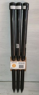 24 In. Watering Stakes 3-Pack Deep Drip Black Gardening 