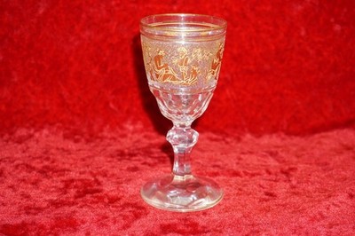 VAL-SAINT-LAMBERT CRYSTAL WINE/WATER GOBLET DANSE DE FLORE 5.25 (c)
