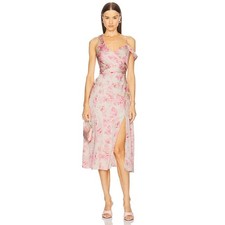 ASTR the Label Pink Floral Asymmetrical Midi Dress XL NWT
