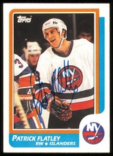 Patrick Flatley Autographed Signed 1986-87 Topps Card 162 New York Islanders