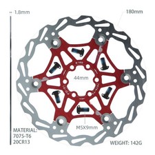 Plaquette de frein à disque flottant pour VTT 203 180mm avec Sixnail Fit pour R