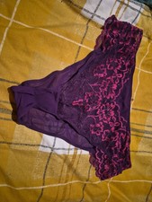 Ann Summers Sexy Lace Planet High Waisted Brazilan Dark Purple Size 12 RRP £13