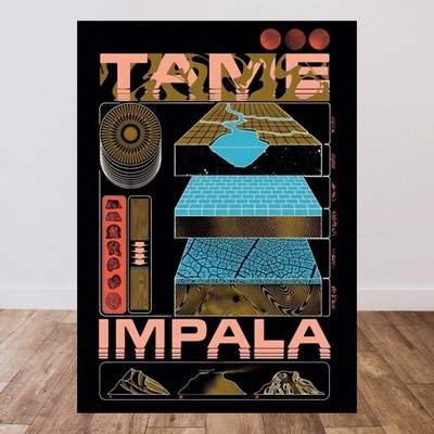Tame Impala Abstract Poster Limited Edition Memorabilia Print Rave Poster Gift