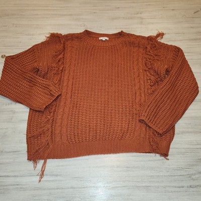 Women's Plus 3xl Orange Sweater C4