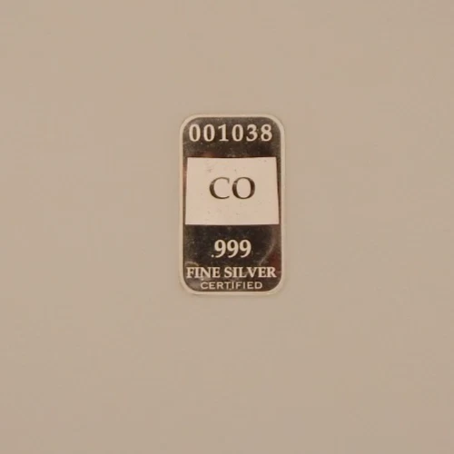 U.S. State Silver bar .999 1ozt Proof - CO/Colorado - 001038/041785