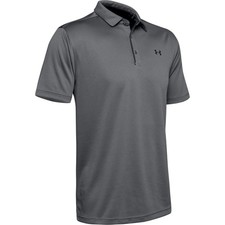 Under Armour 1290140 Men's UA Tech Polo Golf Shirt, Graphite, Small