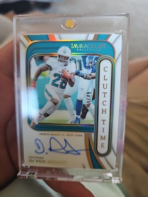 2024 De'Von Achane /49 Panini-Immaculate Collection Clutch Time Auto 