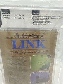 Zelda II The Adventure of Link for NES -Early Variant - CIB Graded WATA 9.0 