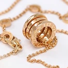 BVLGARI B zero1 Necklace 18" 18k Rose Gold Auth w/Box #2140