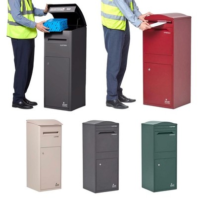 Große/extra große abschließbare Lieferbox für den Außenbereich mit gebogener Oberseite & schräger Oberseite