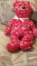 Ty Beanie Babies Candy Cane Red Holiday Bear 2007 Ages 3+ 3-4 8-11 Years