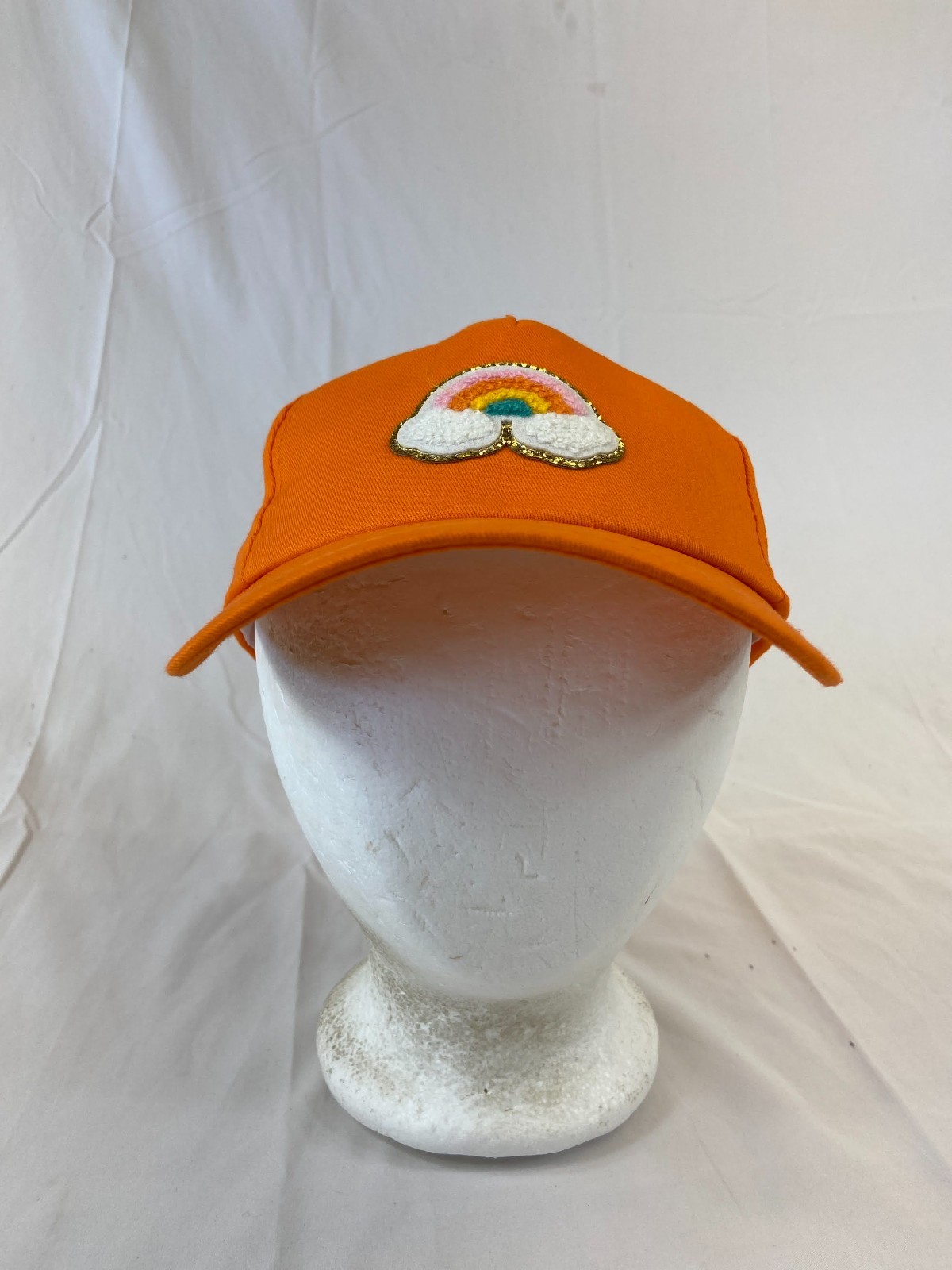 Rainbow Patch Baseball Cap Strapback Hat Orange C… - image 1