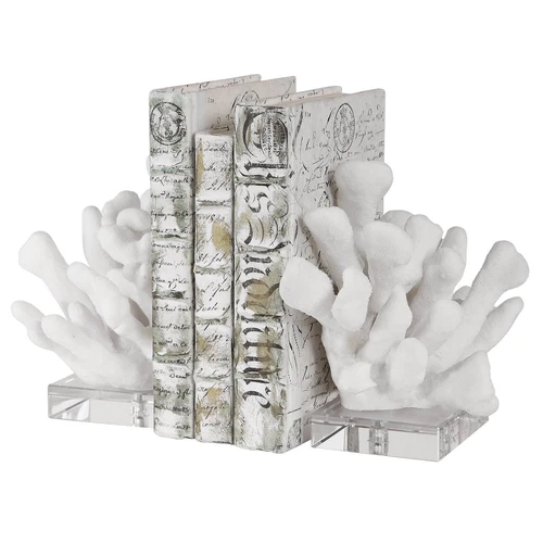 Uttermost Charbel White Bookends Set/2 - Picture 1 of 1