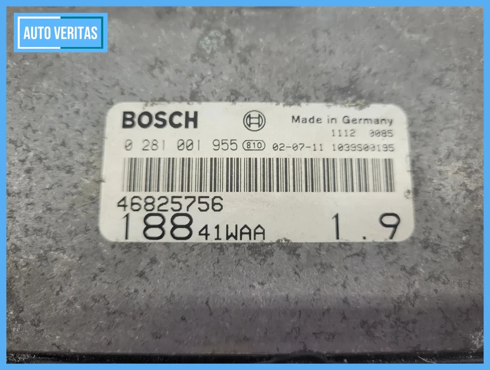 Original Fiat Punto (188) Motor ECU 0281001955 / 46825756 - Image 3 of 4