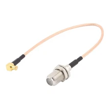 F Female to MCX Male Right Angle Adapter Connector RG316 Coaxial Cable 20cm
