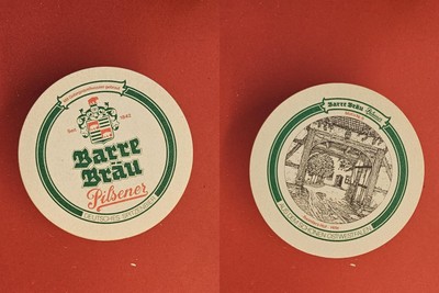 Barre Bräu Reimlers Hof Hille Brauerei Bierdeckel Bier