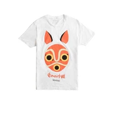 Studio Ghibli Princess Mononoke Mask T-Shirt Large Bioworld Anime Tee White