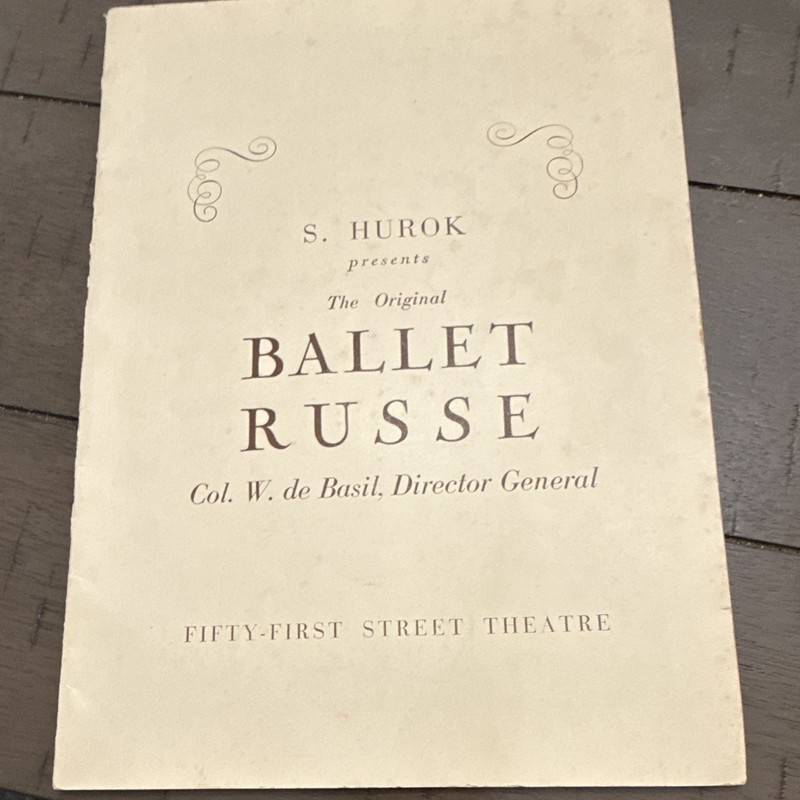 S. Hurok Presents The Original Ballet Russe Program, Fifty-First Street Theatre