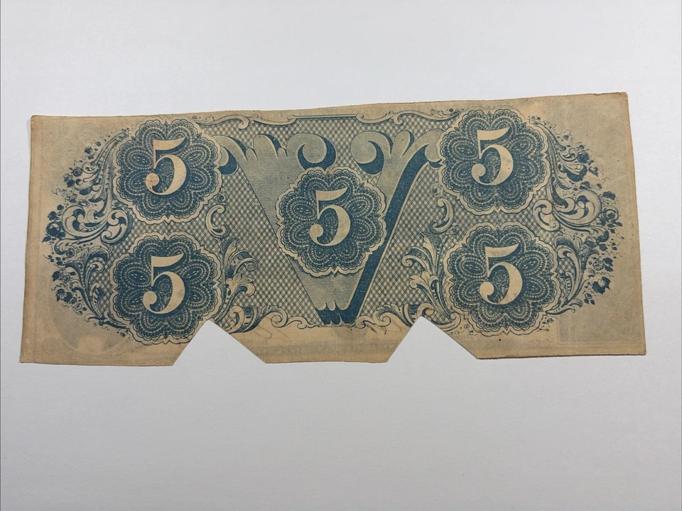 April 6, 1863 $5 Confederate States of America Note T-60 - Image 2 of 2