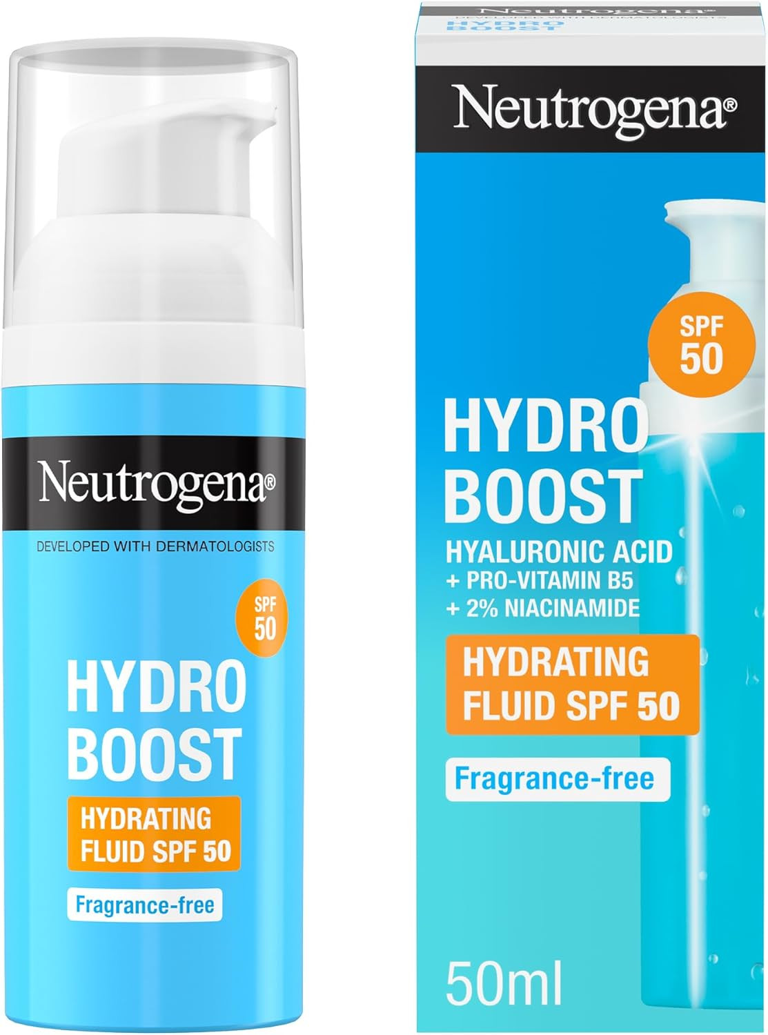 Neutrogena Hydro Boost Fluido Hidratante SPF 50 (1 X 50 Ml), Crema Solar 50 De U