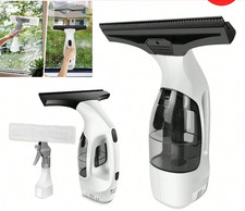 Window Vacuum Cleaner 150ml Tank Vac Compact Rechargeable Cordless Glass Mirror