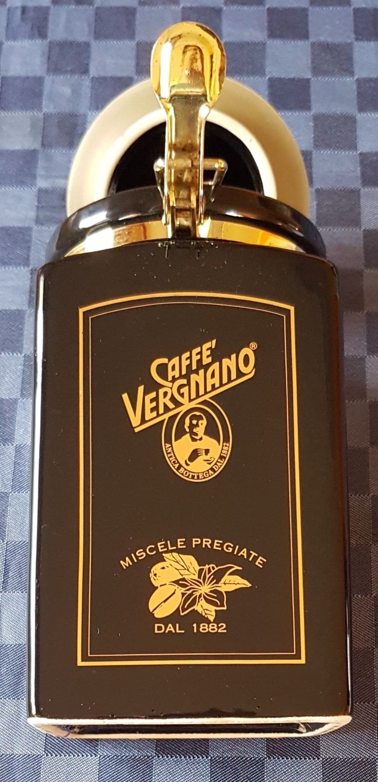 VERGNANO COFFEE JAR - FINE BLENDS - THE PORCELAIN COFFEE HOLDER